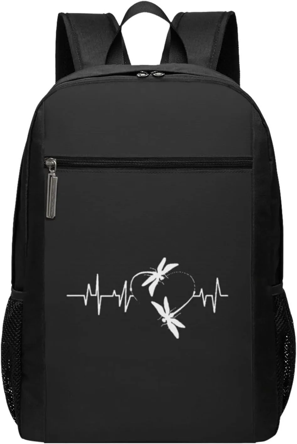 Dragonfly Heartbeat Travel Laptop Backpack, Business Anti Theft Slim Sturdy Laptops Backpacks, College Computer Bag Gift for Men & Women Fits 17 Inch Notebook,Black