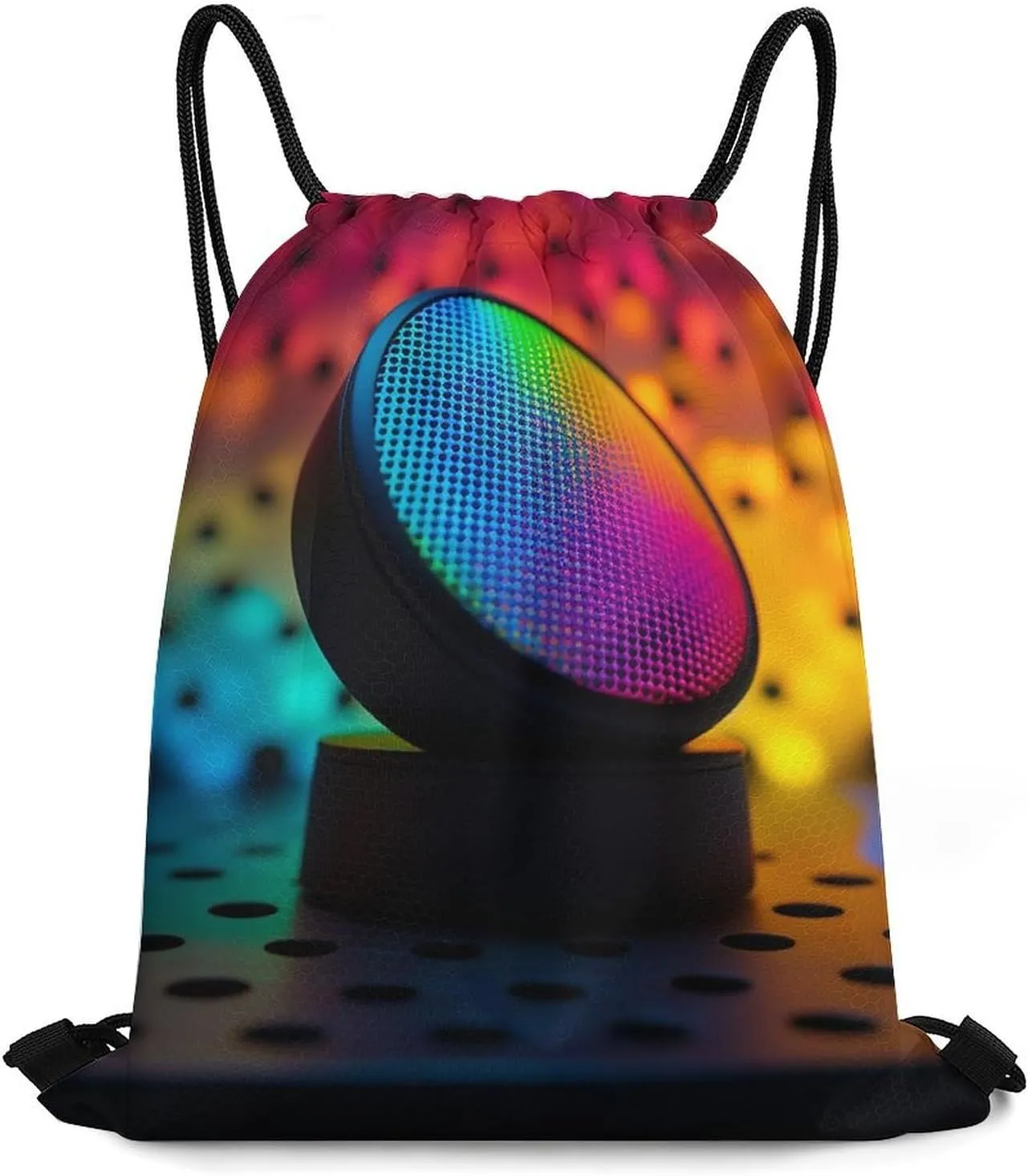Drawstring Backpack Sports Gym Bag Musical Instrument Speakers Drawstring Bags for Gym Sports Yoga Travel