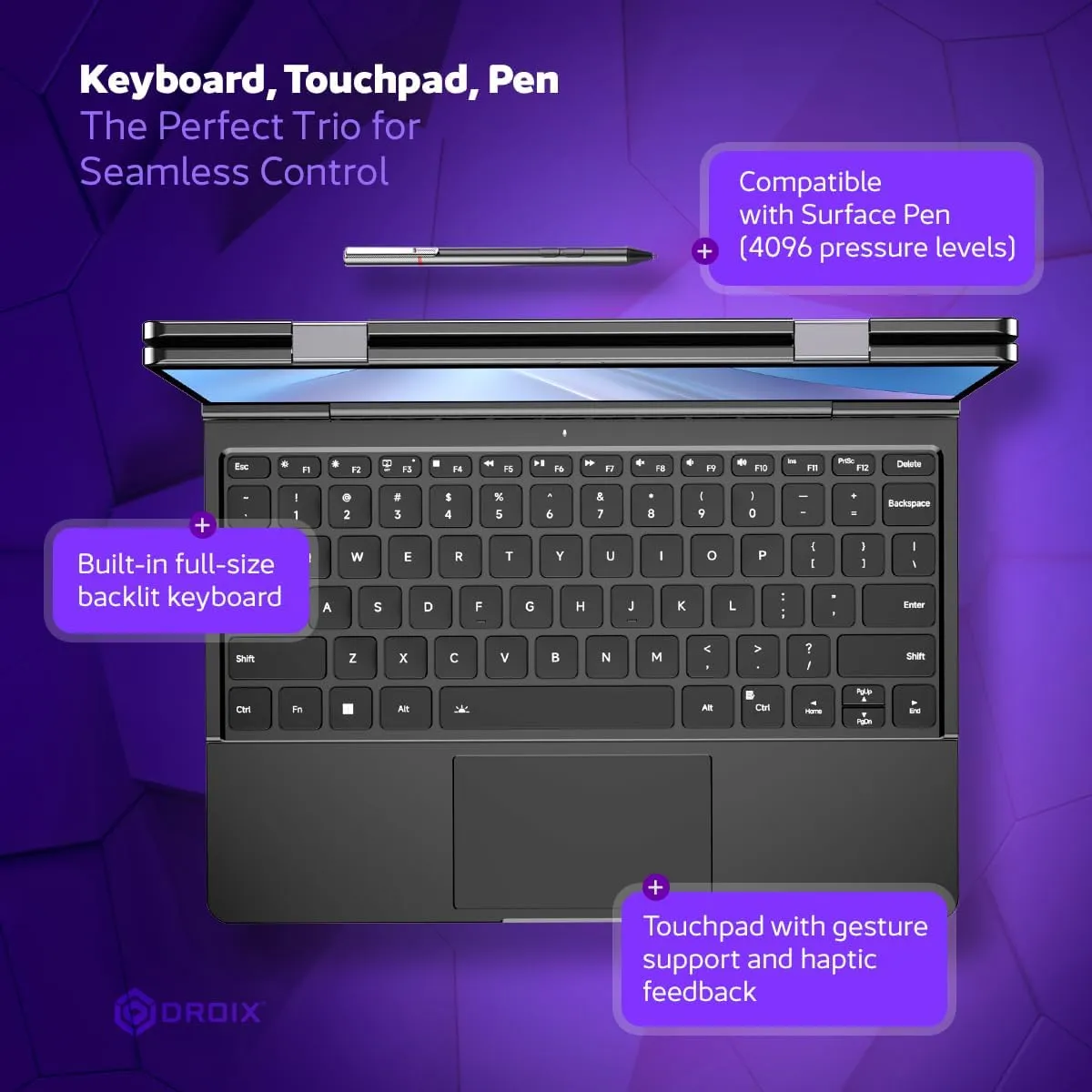 Duo Dual-Screen Laptop: 13.3" OLED Displays, AMD Ryzen AI 9 HX 370, 32GB RAM, 1TB SSD, Stylus Support, 10-Point Touch, 4096 Pressure Levels, Dual 360° Hinge, AI PC