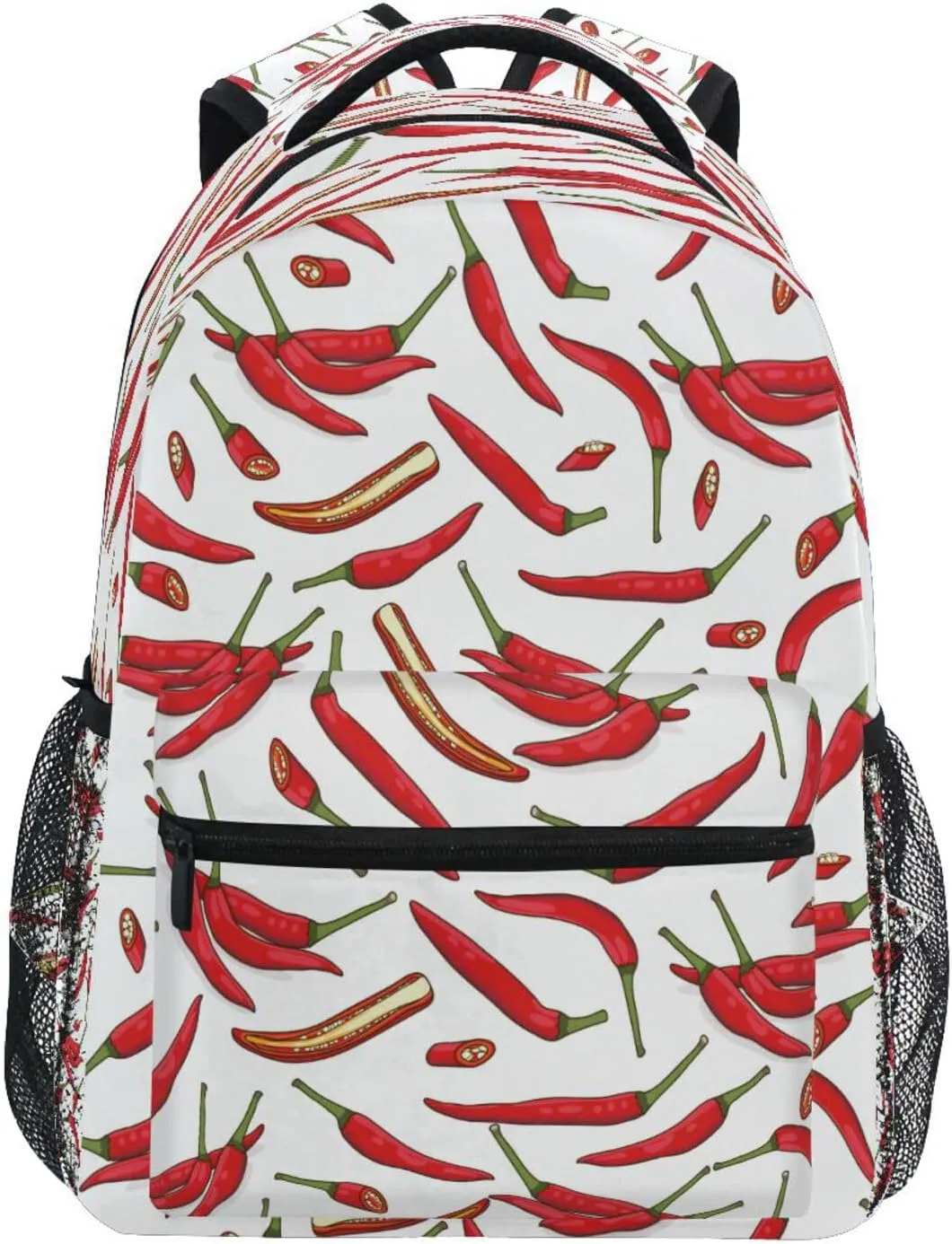 Dussdil Red Thai Chilli Peppers Kid's Backpack Boys Girls Backpacks 16 inch Casual Daypack Back Pack Bag with Adjustable Shoulder Strap Zipper Travel Bags