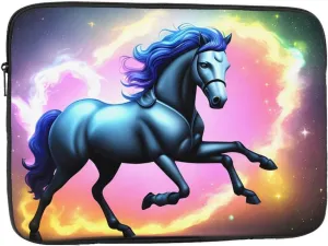 Dynamic Particle Horse Prints Shockproof Portable Laptop Sleeve Bag 10 inch - Protective Case for Men and Women's Business Travel, Office Daily Use