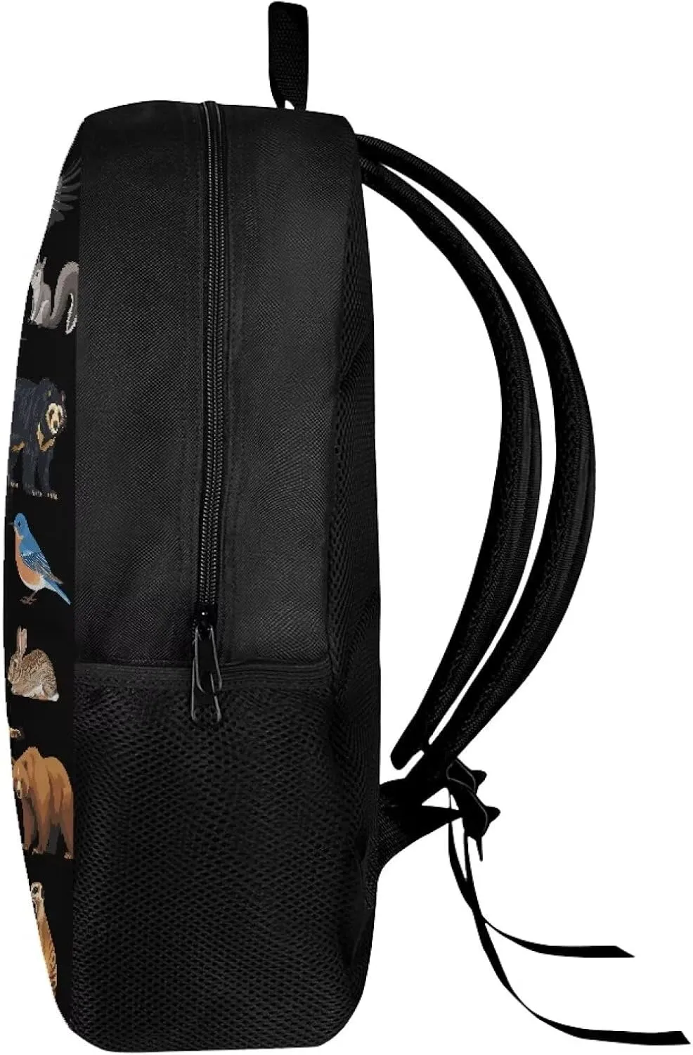Eagle Macaw Horse Iguana Print Kids Backpack for Boys Girls Elementary Cute Zoo Animal School Bag 17 inch Multifunctional Large Capacity Durable Travel Backpack