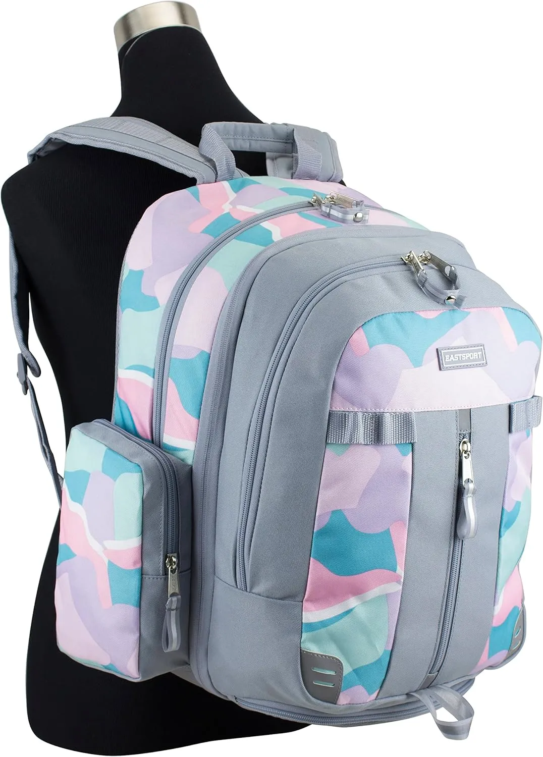 Eastsport Extra Large Backpack Expandable Oversized for Travel Hiking Work Camping Sports Outdoors with Drawstring Bag Mochila De Viaje Abstract Joyful