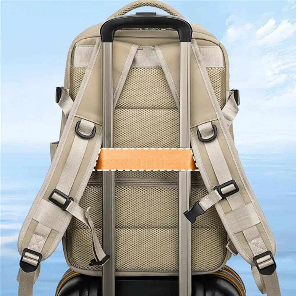 Easypacker Travel Backpack, Easy Packer Travel Backpack, 180° All-Open Design, Waterproof, with USB Charging (Beige)