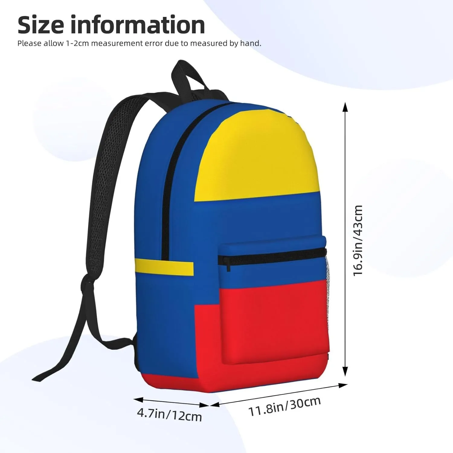 Ecuador Ecuadorian Flag 17 Inch Backpacks Multipurpose Laptop Backpack Double Shoulder Bag for Men Women Gifts