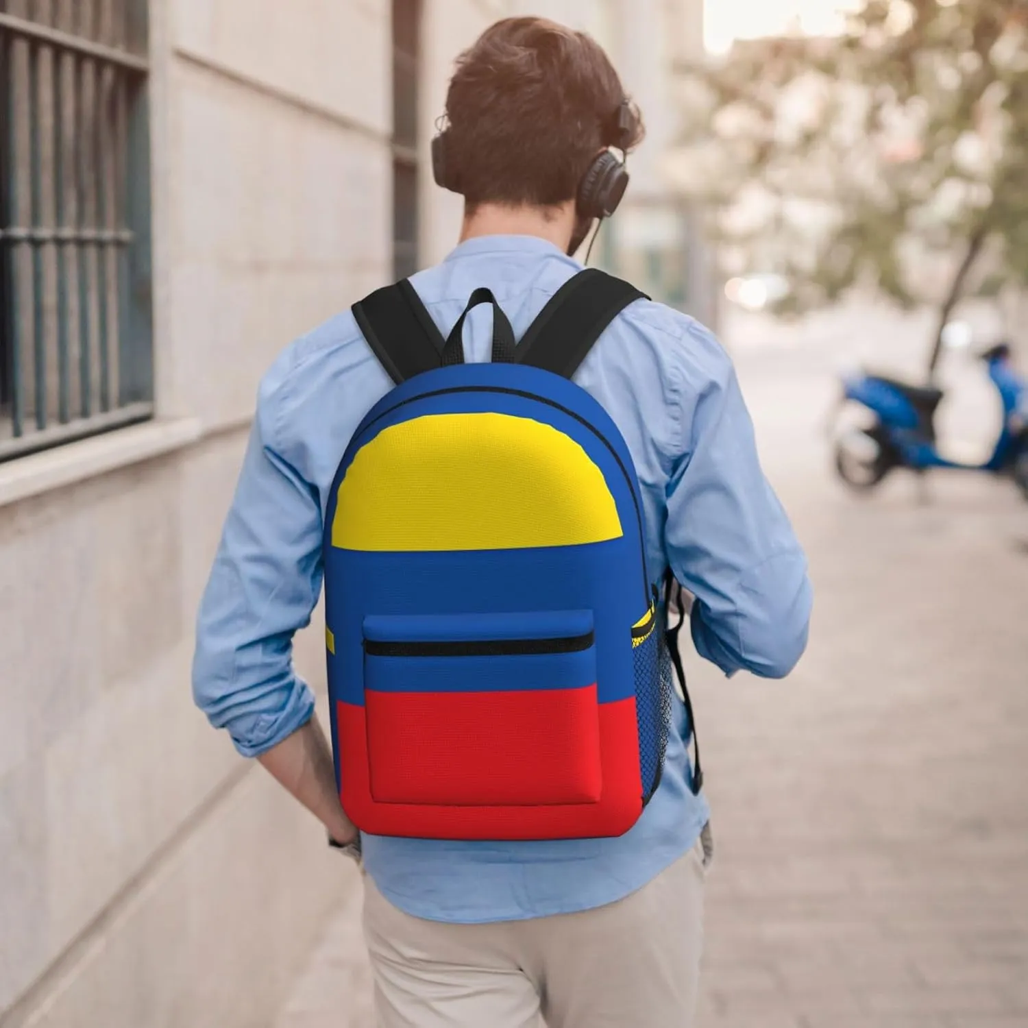 Ecuador Ecuadorian Flag 17 Inch Backpacks Multipurpose Laptop Backpack Double Shoulder Bag for Men Women Gifts
