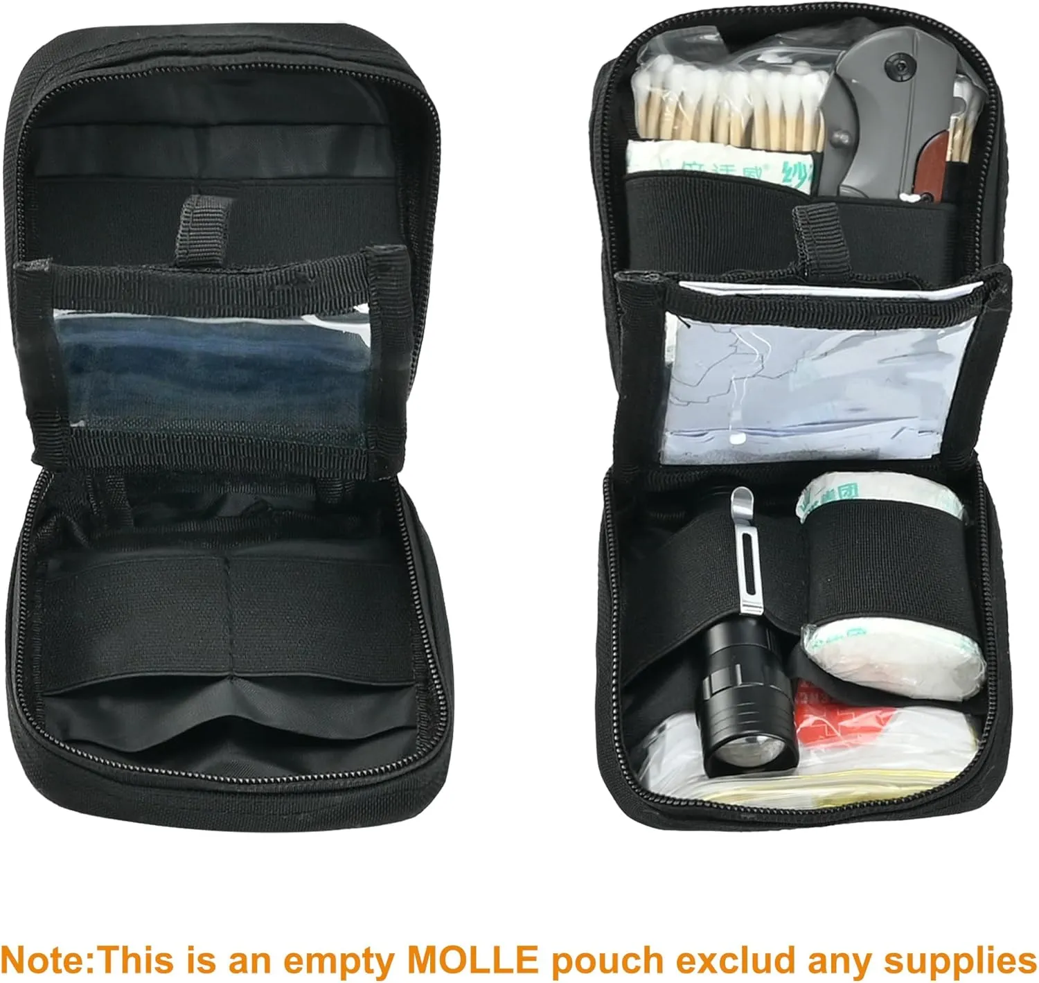 EDC Small Tactical Molle Pouch, Micro Utility Pouch,Removable Clear ID Pocket Mini Knife Compass Flashlight Card Storage Bag Belt Outdoor Hiking Camping Hunting