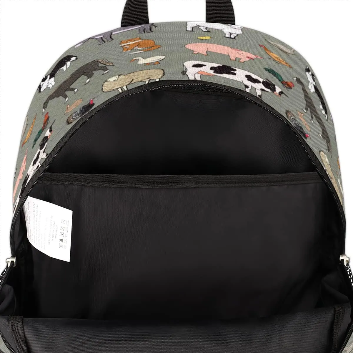 Elementary School Bags for Teens, Cute Cow Kids Backpacks Farm Animals Rooster Cow Lightweight Bookbags Waterproof Sturdy Schoolbag Daypack for Girls Boys