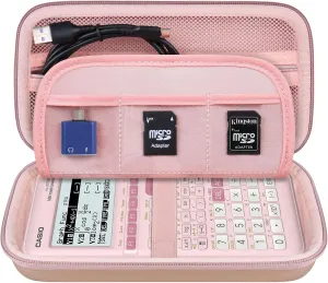 Elonbo Carrying Case for Casio fx-CG50 PRIZM/Casio fx-9750GIII Color Graphing Calculator/ 991ES Plus/ 991CW/ 115ES Plus/ 300ES/ 300MS Standard Advanced Scientific Calculator, Rose Gold