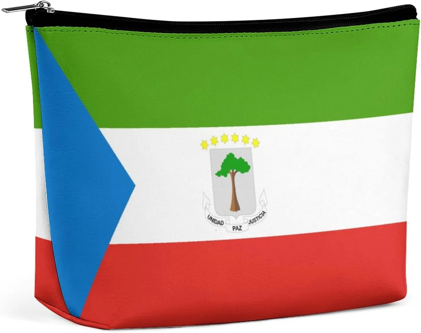 Equatorial Guinea Flag Cosmetic Bag Makeup Organizer Travel-Friendly Pouch for Girls Women
