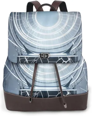 Eternal Echo Print Cute Purse Backpack for Women, Soft PU Leather Casual Backpacks for Travel, Work, Shopping