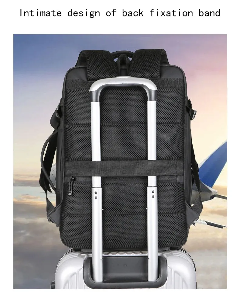 Expandable Men‘s 17 Inch Laptop Backpacks Waterproof Notebook Bag USB Schoolbag Sports Travel School Bag Pack Backpack For Male