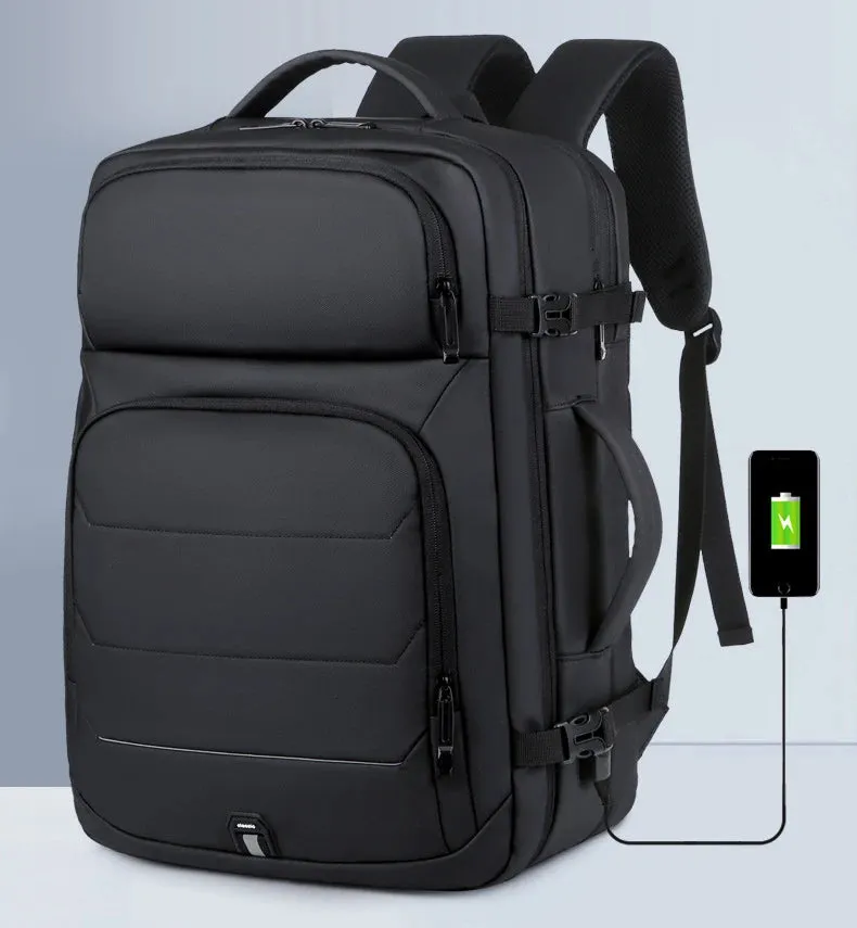 Expandable Men‘s 17 Inch Laptop Backpacks Waterproof Notebook Bag USB Schoolbag Sports Travel School Bag Pack Backpack For Male