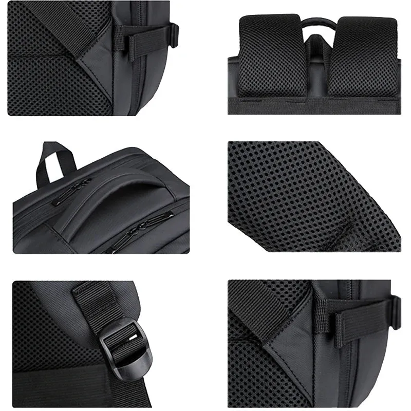 Expandable Men‘s 17 Inch Laptop Backpacks Waterproof Notebook Bag USB Schoolbag Sports Travel School Bag Pack Backpack For Male