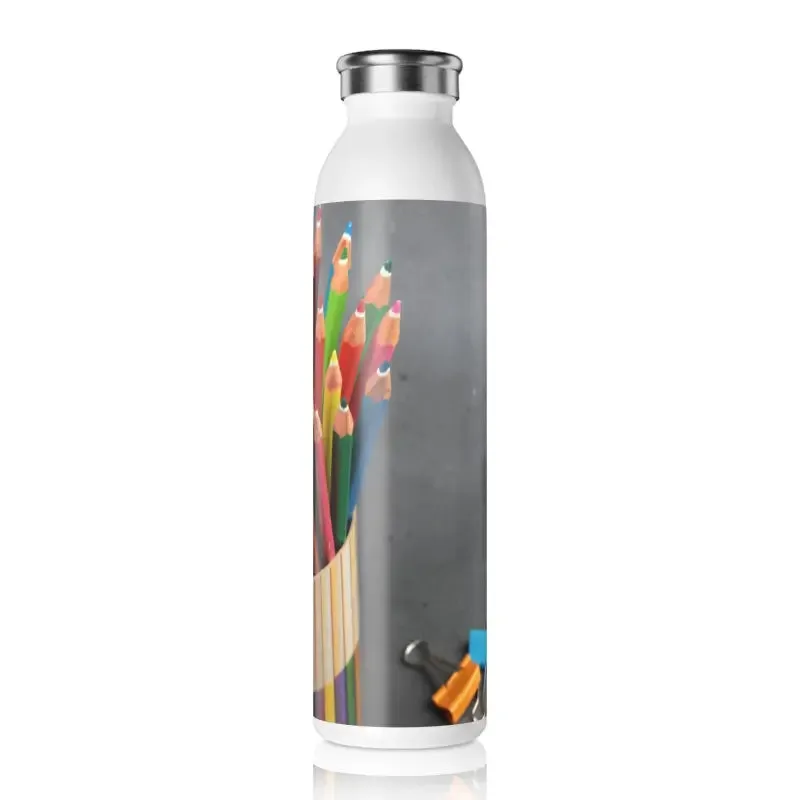Express with a Slim Water Bottle and Color Pencils