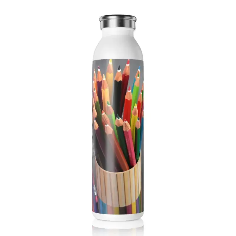 Express with a Slim Water Bottle and Color Pencils