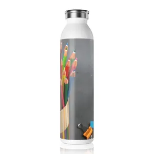 Express with a Slim Water Bottle and Color Pencils