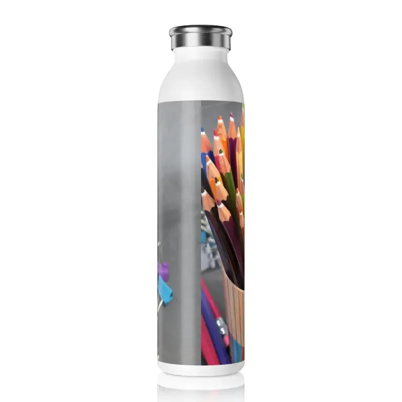 Express with a Slim Water Bottle and Color Pencils