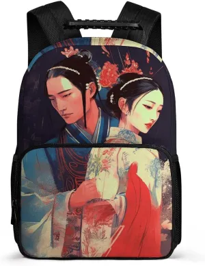 Extra Large Laptop Backpack for Woman Lightweight Computer Bag Opera Style Pictures Work Bag Travel Daypacks for Man
