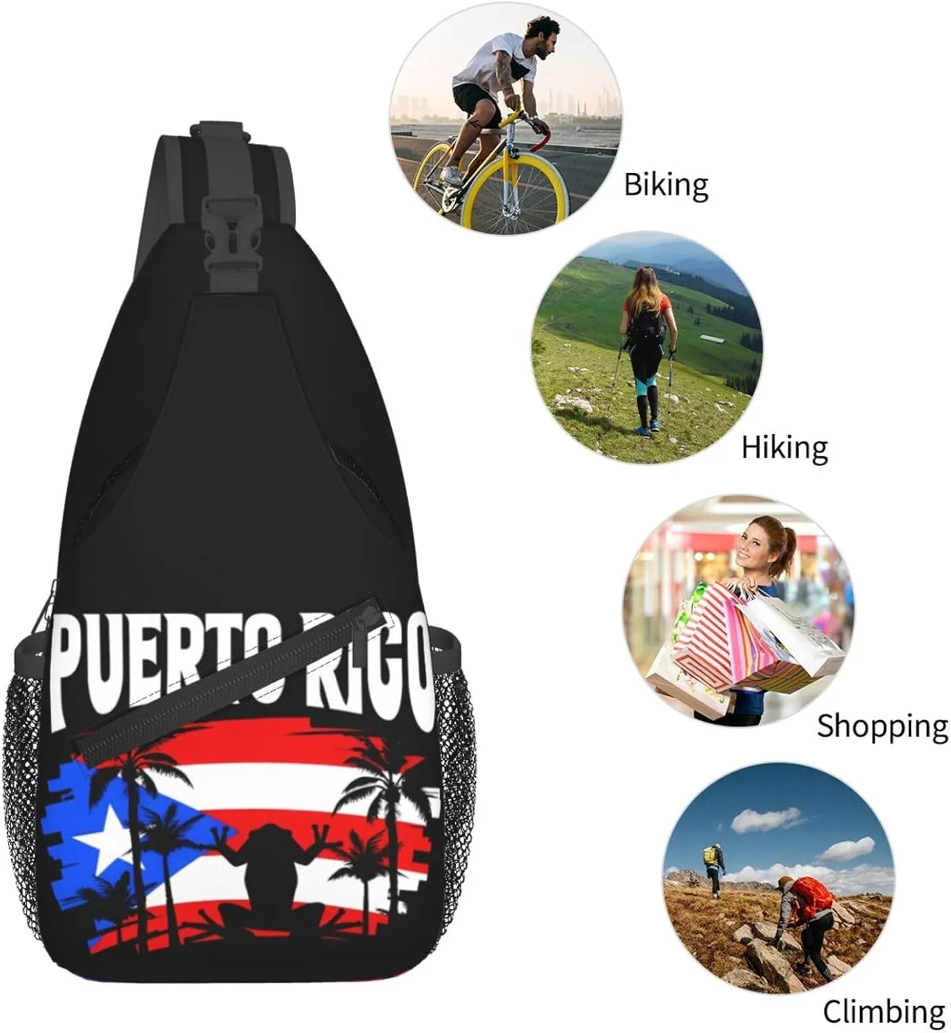 Filipino Philippine Flag Sling Bag Casual Chest Bags Adjustable Crossbody Bag Shoulder Backpack For Travel Hiking