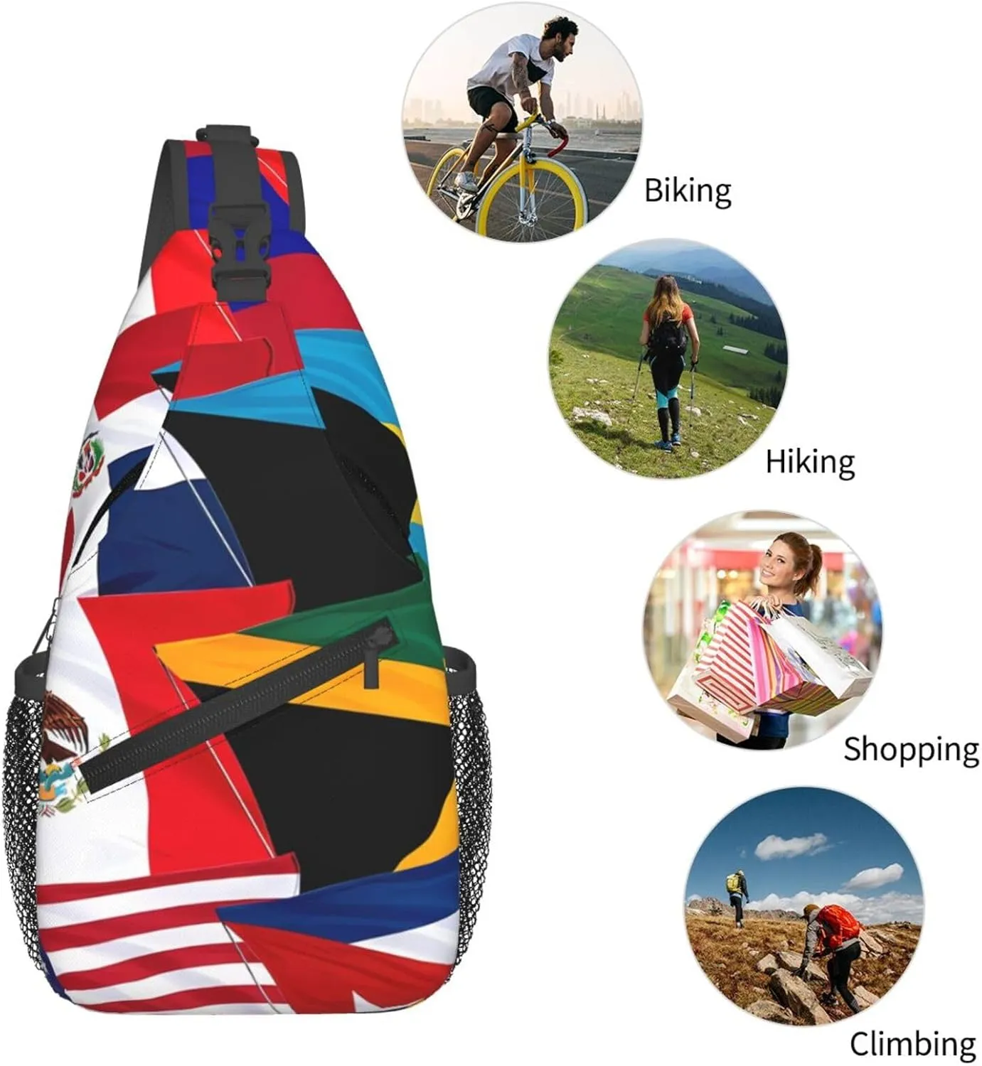 Filipino Philippine Flag Sling Bag Casual Chest Bags Adjustable Crossbody Bag Shoulder Backpack For Travel Hiking
