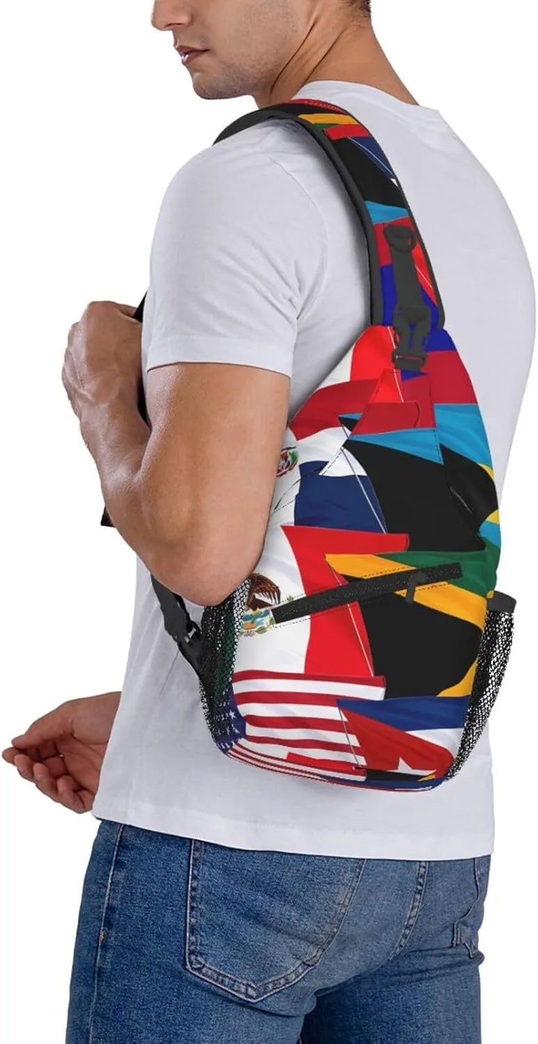 Filipino Philippine Flag Sling Bag Casual Chest Bags Adjustable Crossbody Bag Shoulder Backpack For Travel Hiking