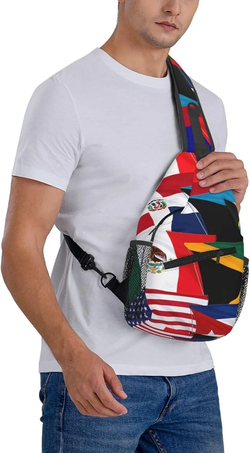 Filipino Philippine Flag Sling Bag Casual Chest Bags Adjustable Crossbody Bag Shoulder Backpack For Travel Hiking