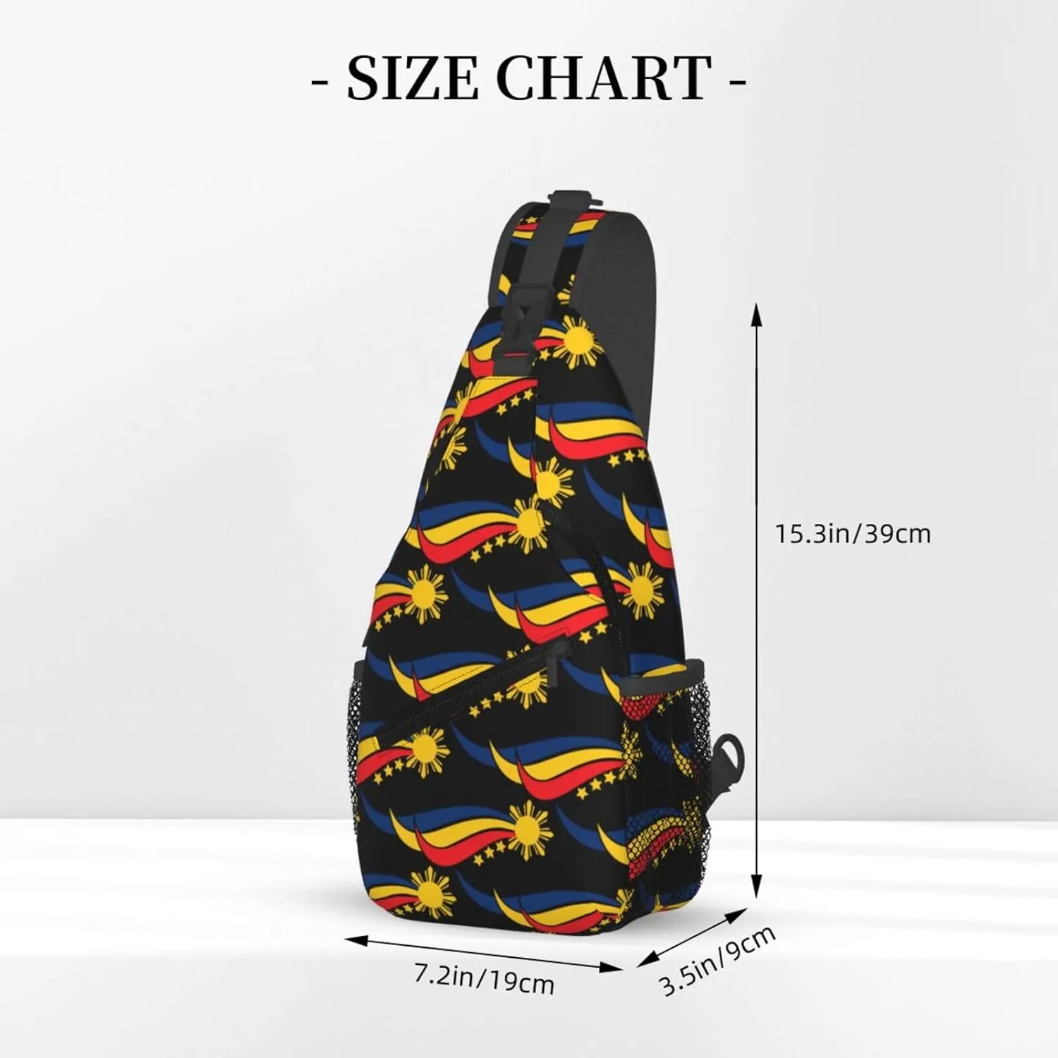 Filipino Philippine Flag Sling Bag Casual Chest Bags Adjustable Crossbody Bag Shoulder Backpack For Travel Hiking