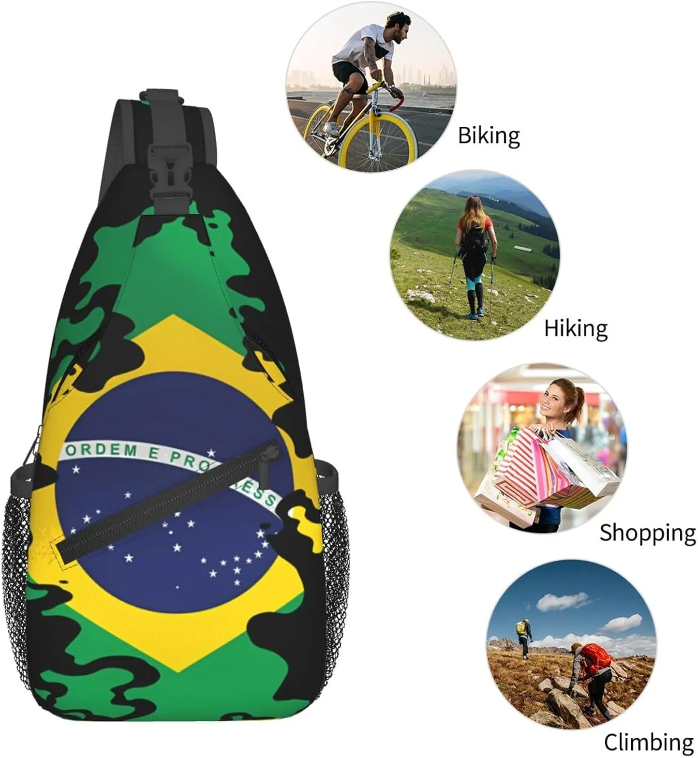 Filipino Philippine Flag Sling Bag Casual Chest Bags Adjustable Crossbody Bag Shoulder Backpack For Travel Hiking