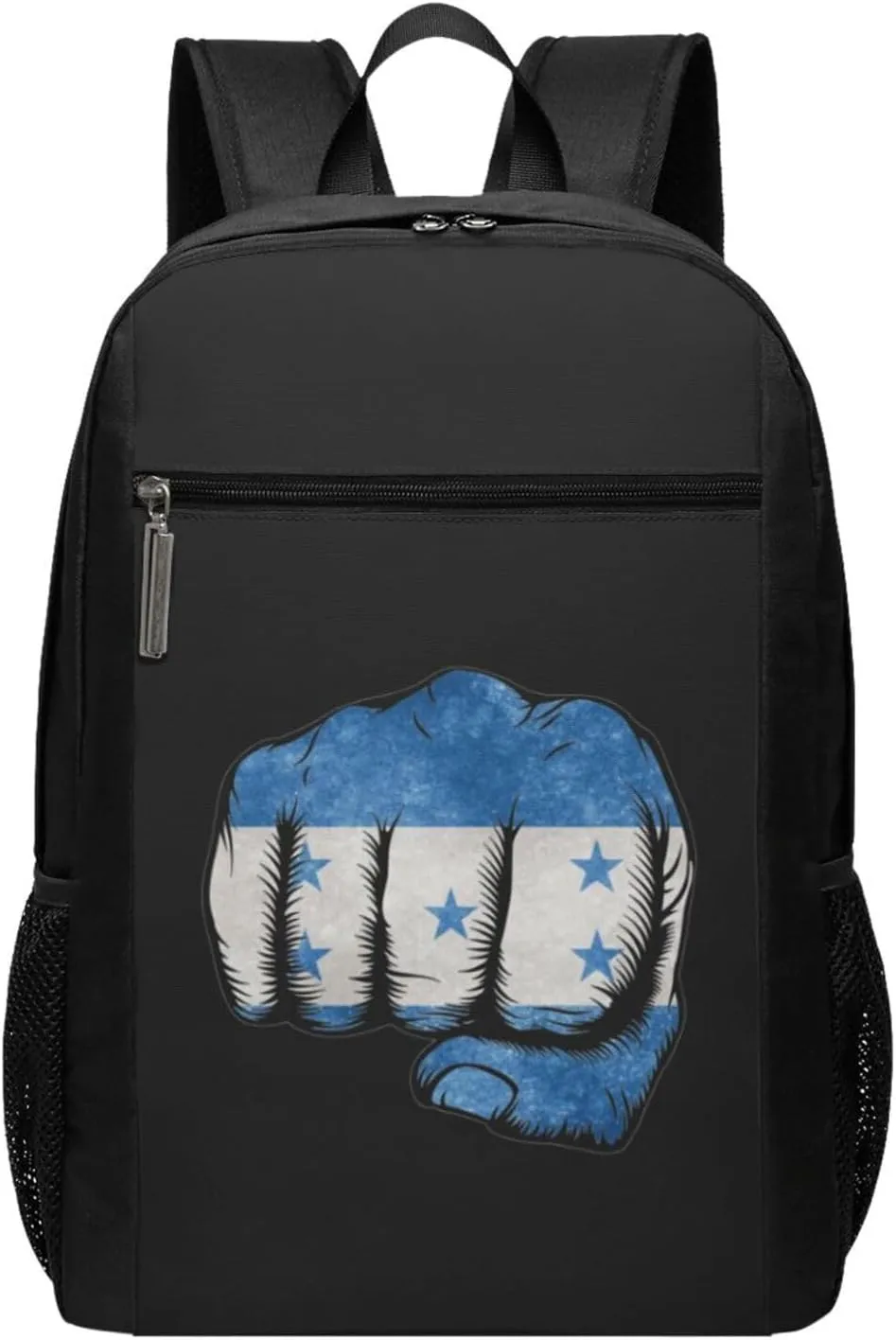 Flag of Honduras Fist Power Travel Laptop Backpack, Business Anti Theft Slim Sturdy Laptops Backpacks, College Computer Bag Gift for Men & Women Fits 17 Inch Notebook,Black