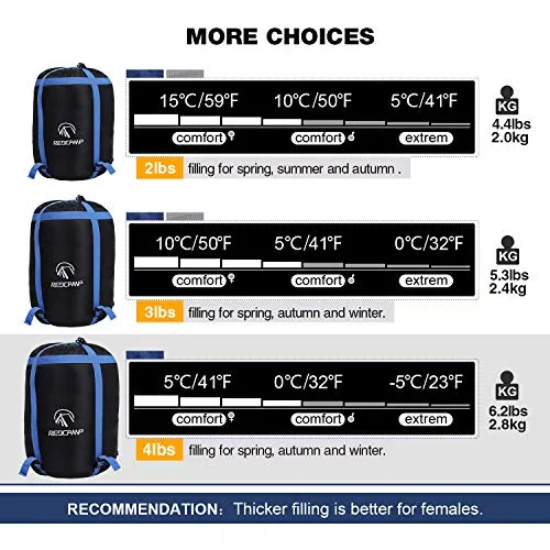 Flannel Sleeping Bag  w/ Detachable Hood for Adults,Cotton Sleeping Bags
