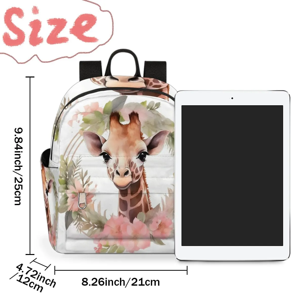 Floral Jungle Giraffe Mini Backpack Purse for Women Lightweight Shoulder Bag Women Shopping Backpack Small Backpacks Purse