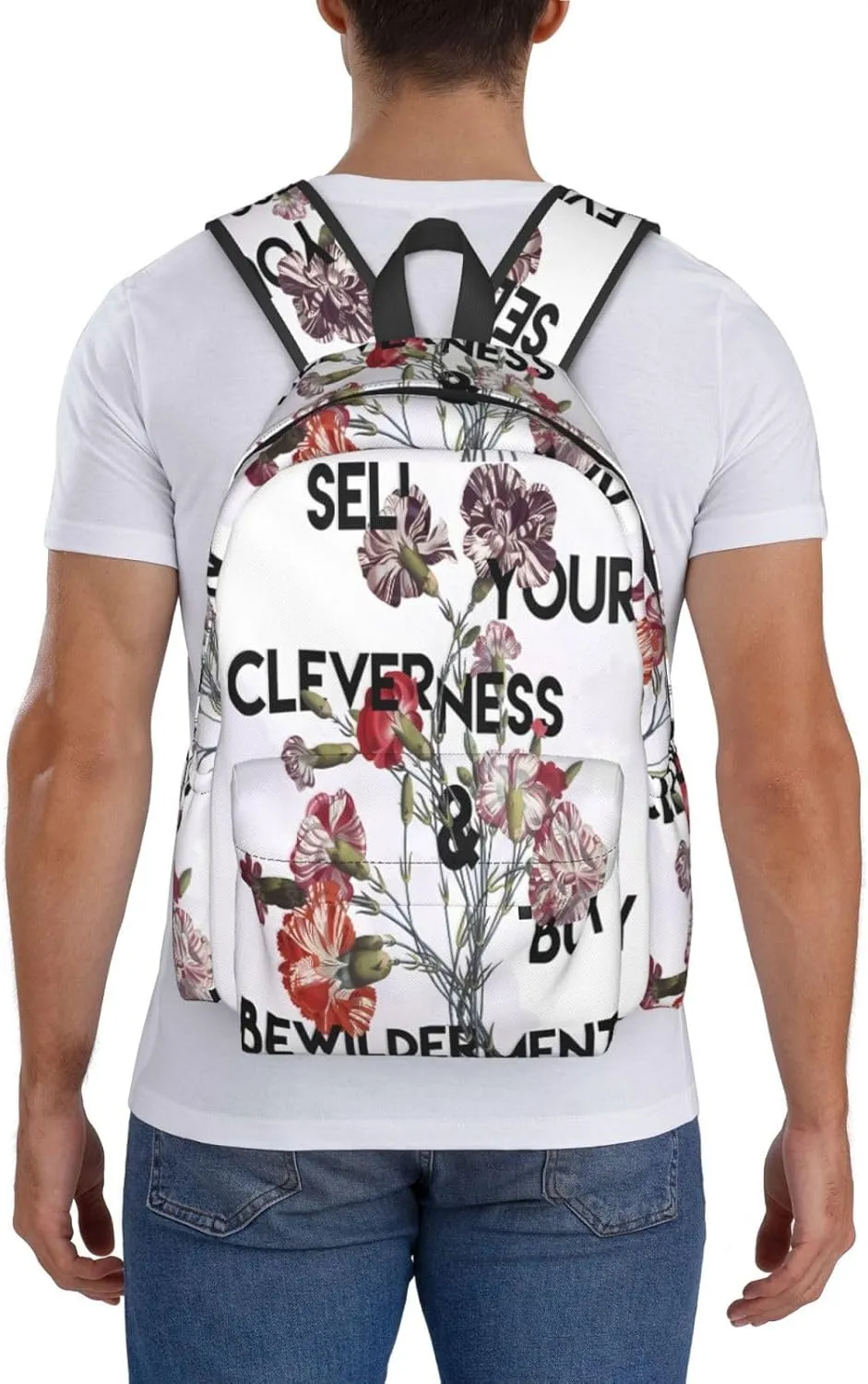 Flower Wisdom Laptop Backpack Shoulder Bag Laptop Pack Travel Backpacks Commuter Back Pack Casual Daypack Bags With Side Pockets