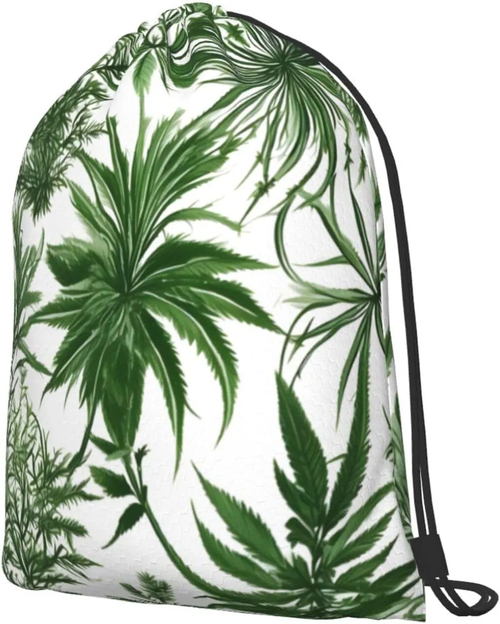 Flowering Herbs And Herbaceous Plants Drawstring Backpacks Polyester Bag For Yoga Meditation Fitness