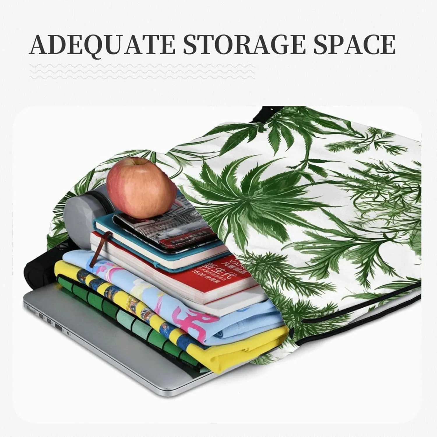 Flowering Herbs And Herbaceous Plants Drawstring Backpacks Polyester Bag For Yoga Meditation Fitness