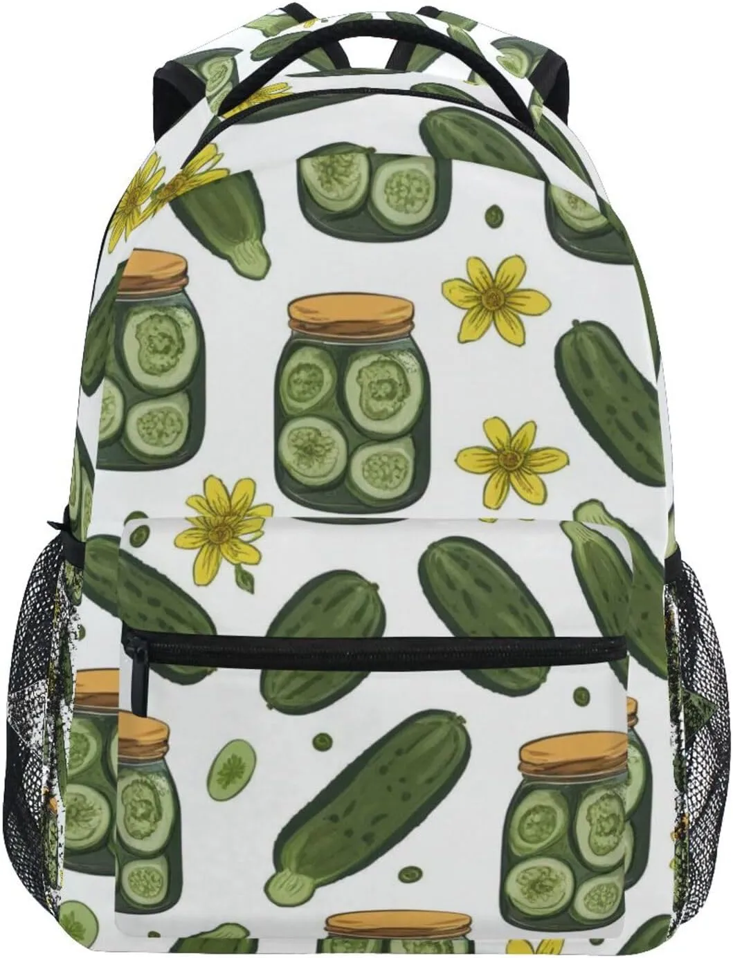 Flowers Cucumbers Pattern Boys Girls Kids School Backpacks Bookbag, School Bag Travel Backpack Daypack