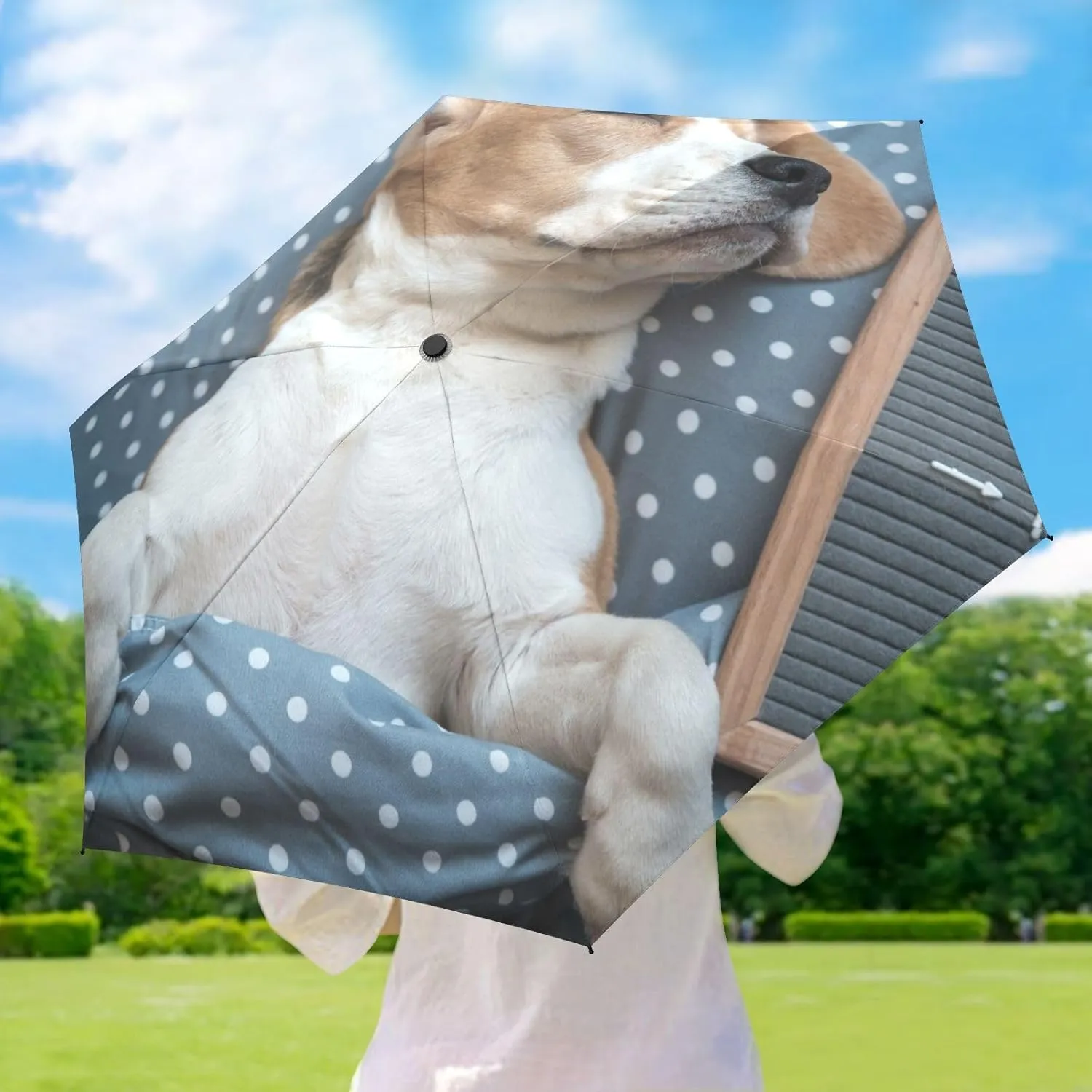 French Bulldog Dog Mushroom Umbrellas for Rain Autumn Forest Travel Umbrella Windproof Small Folding Umbrella Mini Compact Umbrella for Purse Lightweight Pocket for women