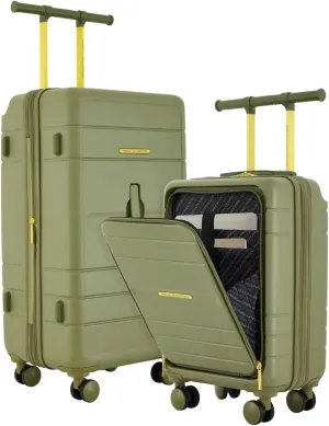 French Connection 2 Piece Trunk Luggage Set, Sage