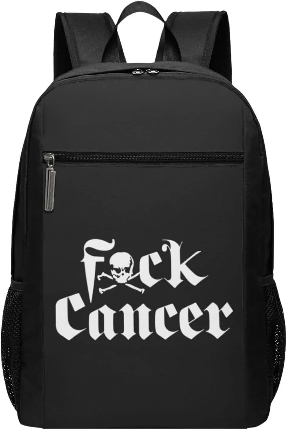 Fuck Cancers Travel Laptop Backpack, Business Anti Theft Slim Sturdy Laptops Backpacks, College Computer Bag Gift for Men & Women Fits 17 Inch Notebook,Black