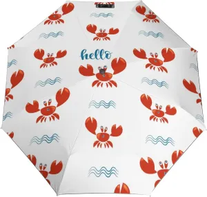 Funny Cartoons Skull Compact Travel Umbrella, Windproof Waterproof Stick Umbrella Protection Umbrellas