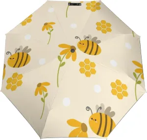 Funny Cartoons Skull Compact Travel Umbrella, Windproof Waterproof Stick Umbrella Protection Umbrellas