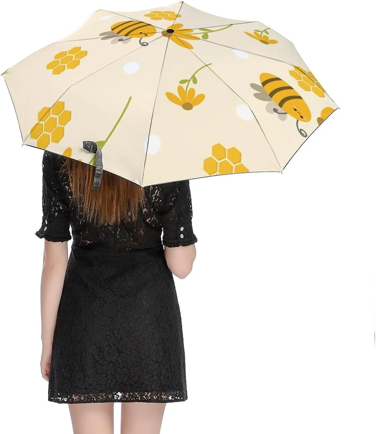 Funny Cartoons Skull Compact Travel Umbrella, Windproof Waterproof Stick Umbrella Protection Umbrellas