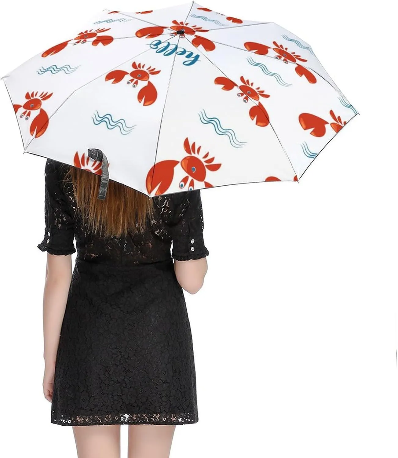 Funny Cartoons Skull Compact Travel Umbrella, Windproof Waterproof Stick Umbrella Protection Umbrellas