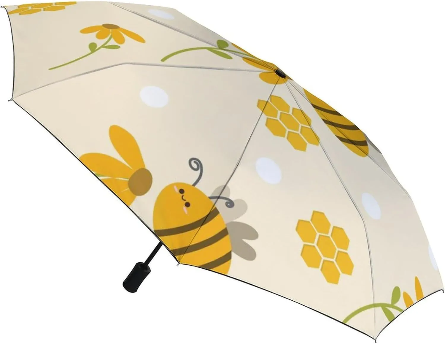 Funny Cartoons Skull Compact Travel Umbrella, Windproof Waterproof Stick Umbrella Protection Umbrellas