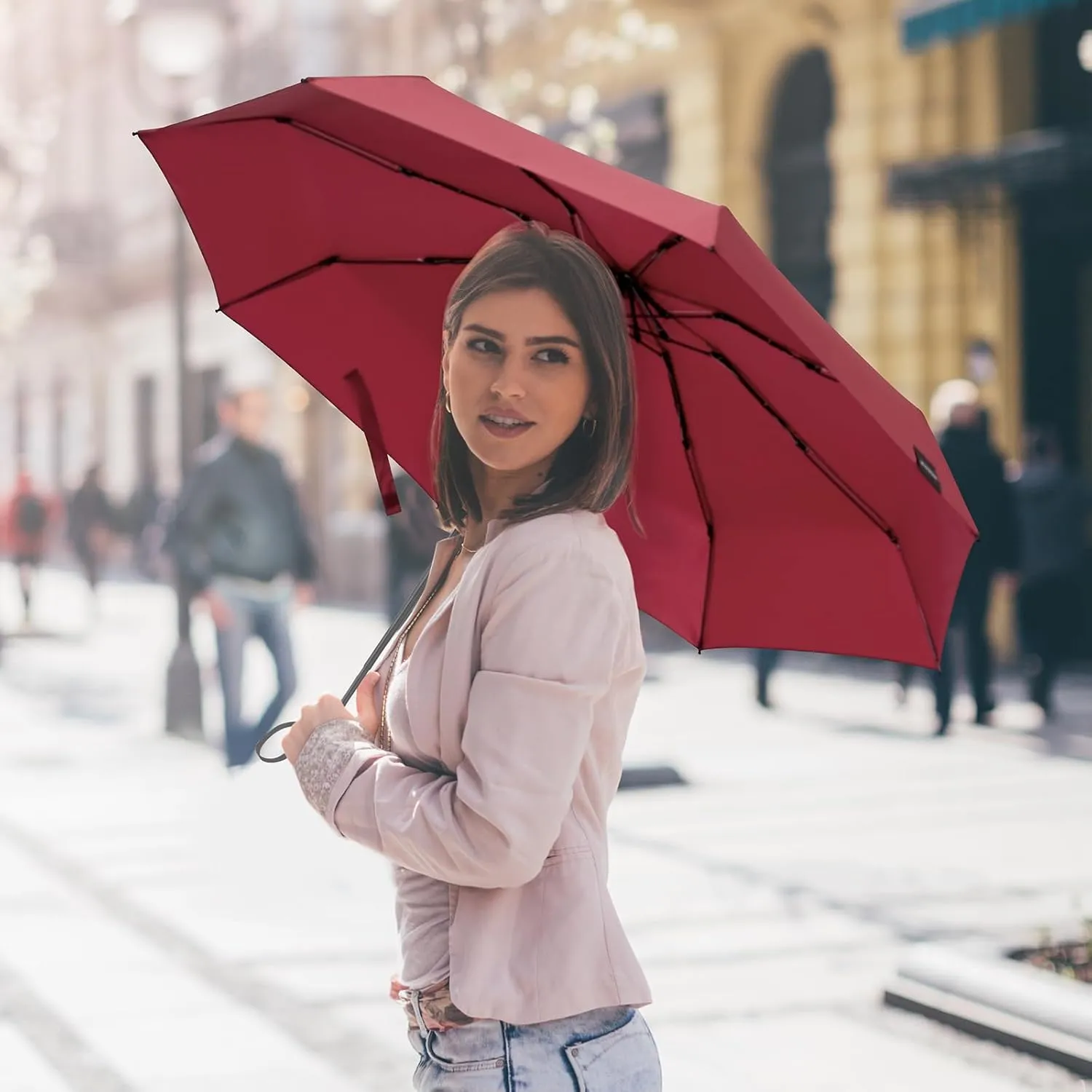G4Free Compact Travel Umbrella UPF 50  UV Protection Sun Blocking Mini Umbrellas for Men and Women
