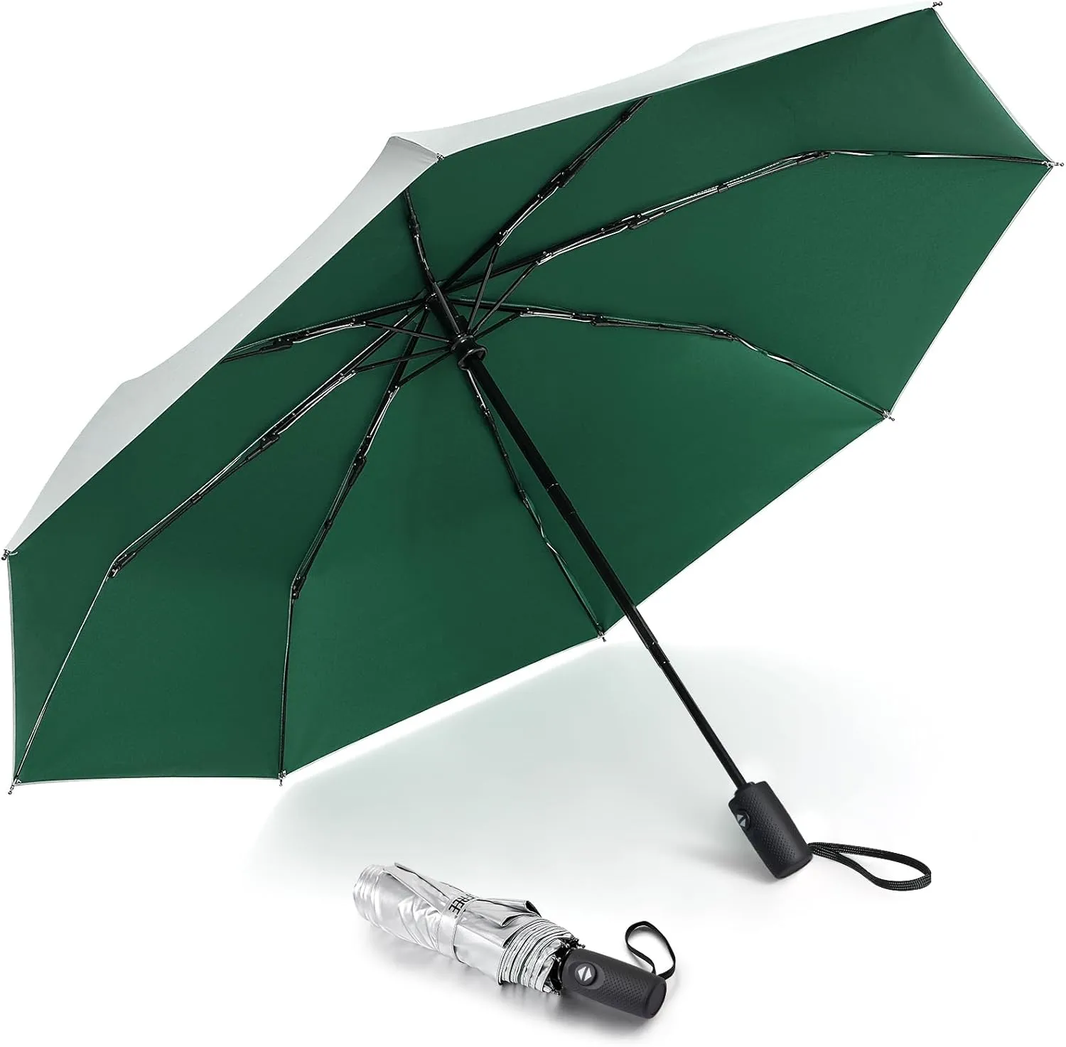 G4Free UPF 50  UV Protection Large Travel Umbrella 42/46 Inch Auto Open Close Windproof Sun Blocking Umbrella