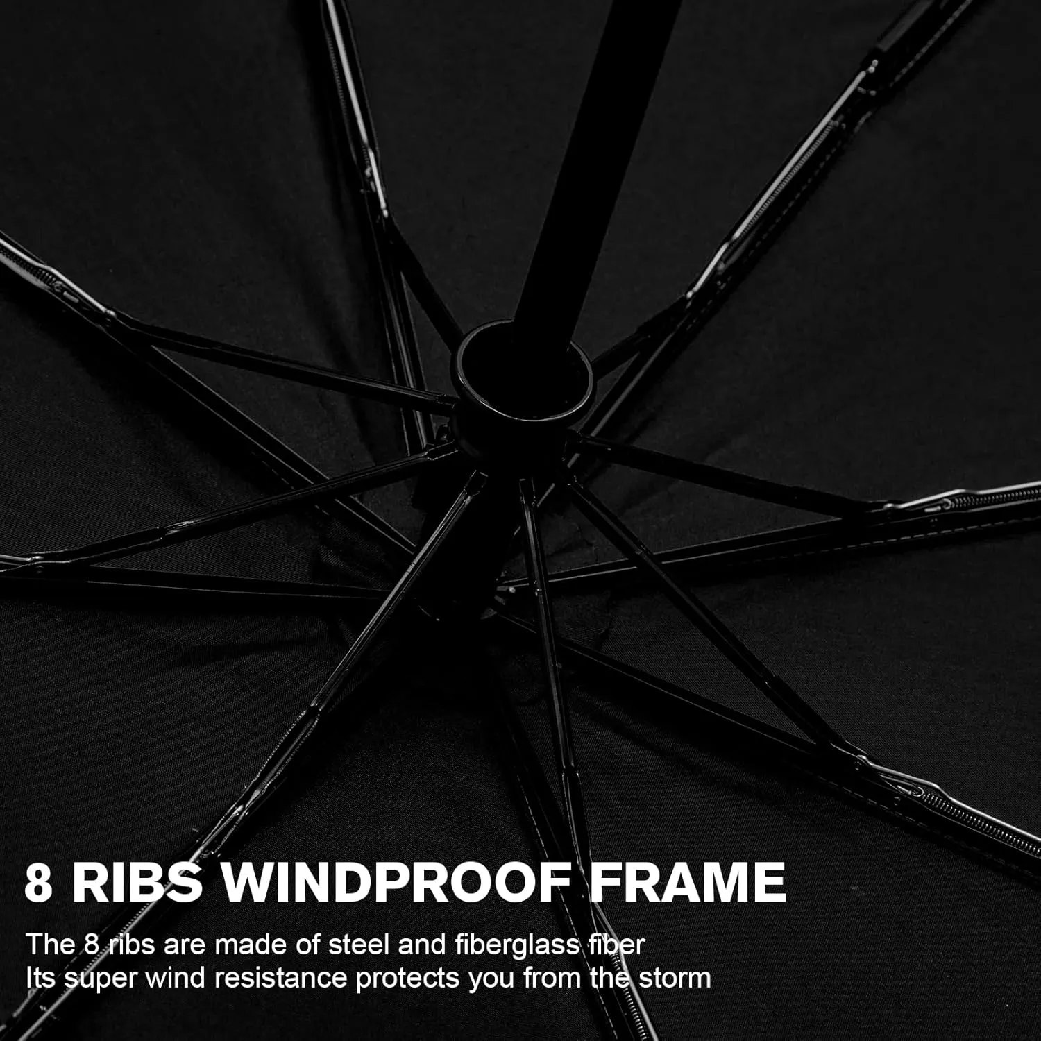 G4Free UPF 50  UV Protection Sun Umbrella Double Layer Windproof Compact Travel Umbrella 46 Inch Auto Open Close