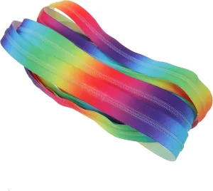 Gadpiparty 1pc Rainbow Nylon Coil Zipper Gradient Long Zipper for DIY Clothing Accessories Lightweight Portable for Bags Backpacks and Storage