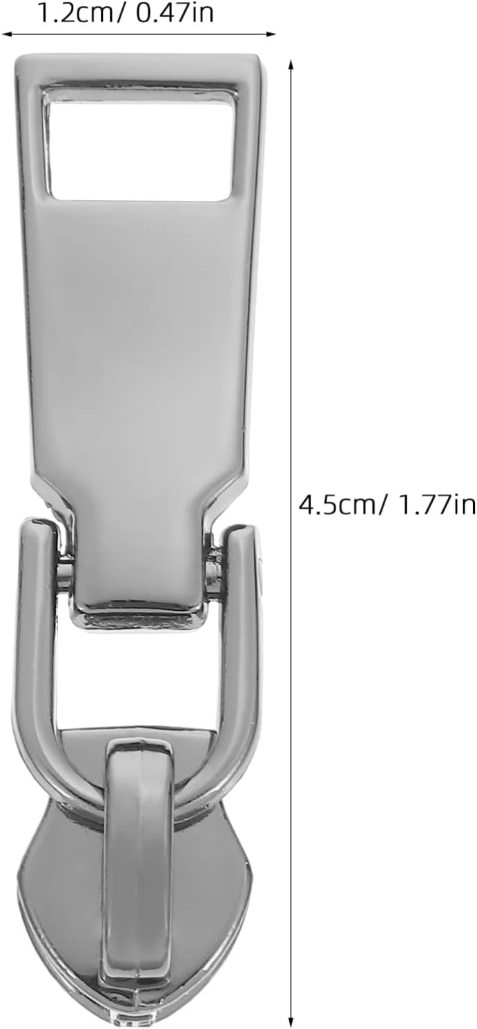 Gadpiparty 2sets 10 Pcs Zinc Alloy Zipper Pull Replacement Tabs for Handbags Backpacks Suitcases Durable Zipper Fixers for Easy Installation and Long Lasting Use 10pcs*2