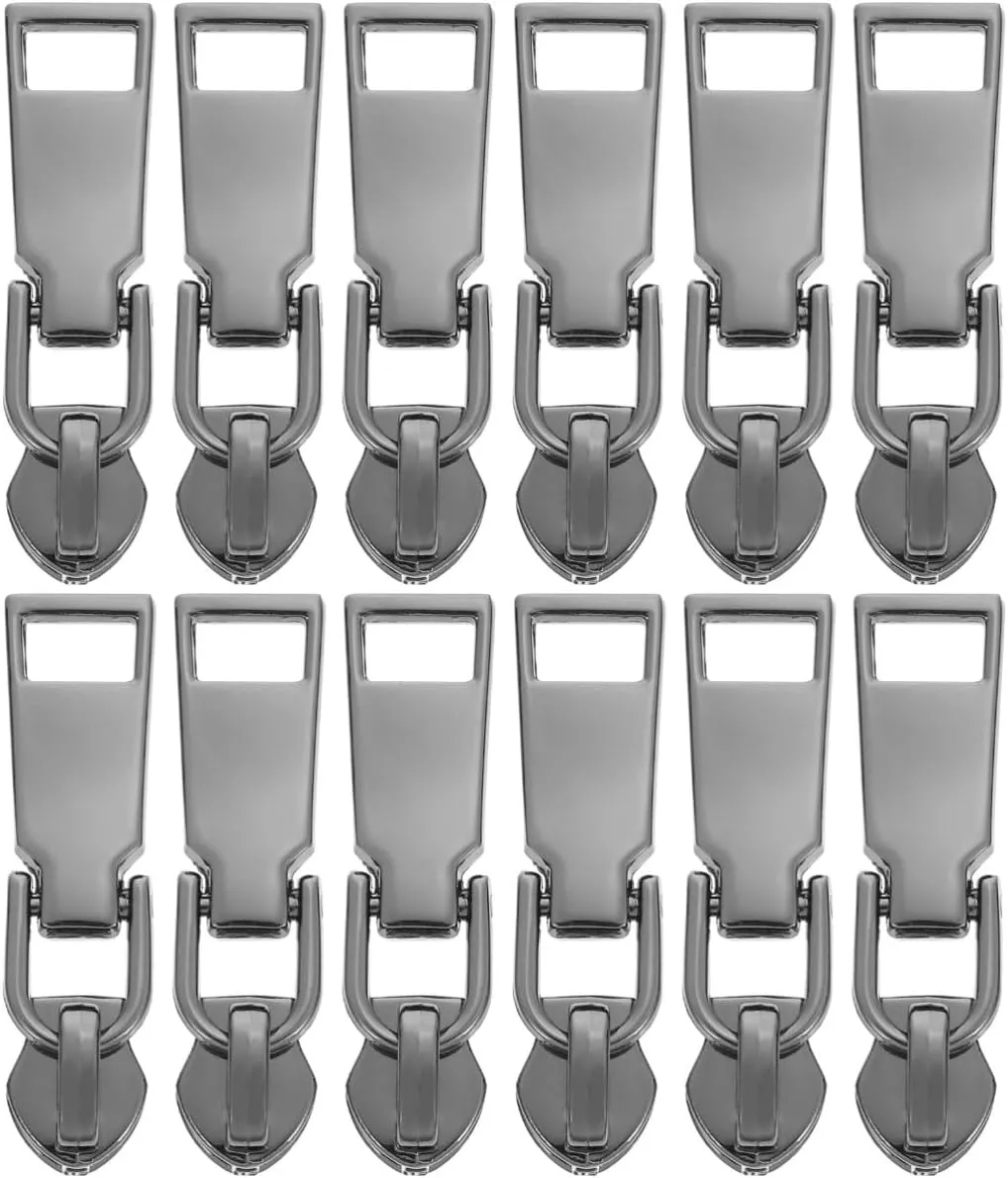 Gadpiparty 2sets 10 Pcs Zinc Alloy Zipper Pull Replacement Tabs for Handbags Backpacks Suitcases Durable Zipper Fixers for Easy Installation and Long Lasting Use 10pcs*2